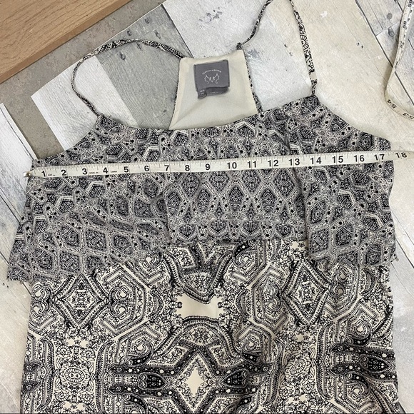 Anthropologie Vanessa Virginia Takisha Maxi Dress black and cream size 6 - Picture 16 of 16